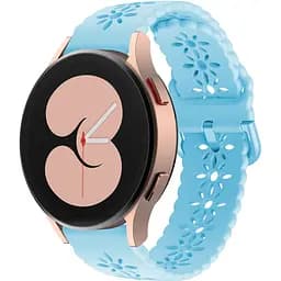 Ремінець для Zepp E - блакитний ширина кріплення 20мм силікон Watchbands Flower (W31-2WB34609427)
