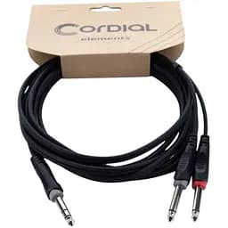 Коммутационный кабель Cordial Jack 6.3 stereo - 2x Jack 6.3 mono 5 м EY 5 VPP
