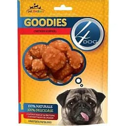 Лакомства для собак 4Dog Попперы из курицы, 100 г
