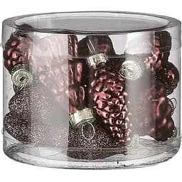 Набір ялинкових куль House of Seasons 4.5 см 14 шт бордовий (8720362102731)