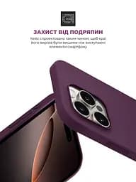Силиконовый чехол с MagSafe для Apple iPhone 16 Pro, ICON2 MagCase, бордовый, противоударный, панель с мягкой подкладкой, защита всего корпуса, поддержка беспроводной зарядки, совместим с защитными стеклами и пленками, ArmorStandart (ARM81317) - мініатюра 5