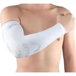 Компрессионный рукав эластичный бандаж для волейбола, танцев, гимнастики, йоги LVR 001 M 40x25x15 см White (16019)