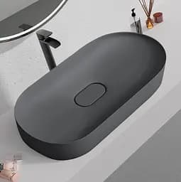 Умивальник Rea Iris 71 grey matt накладний REA-U4306, Сірий - мініатюра 3