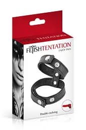 Подвійне ерекційне кільце з обхватом для мошонки Fetish Tentation Double Сockring Fetish Tentation SO4664 91473