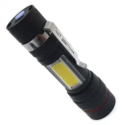 Ручний LED ліхтар COP Micro USB 2 в 1 кишеньковий XPE+COB 6991 - мініатюра 2