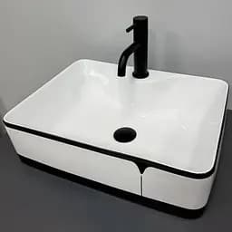 Умивальник VBI Forli black lined накладний VBI-011108, Білий