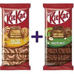 Набор плиток KitKat Лесной орех 99 г + Соленая карамель 99 г