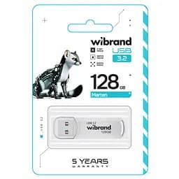Флеш-накопичувач Wibrand USB 3.2 Gen1 Marten 128GB White (WI3.2/MA128P10W) - мініатюра 2