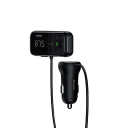 Трансмітер модулятор адаптер авто BASEUS S-16 Wireless MP3 Car Charger T typed 2USB
