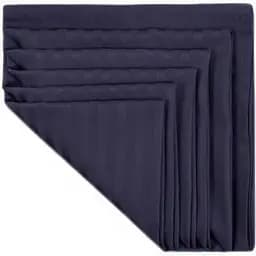 Набір столових серветок Iris Home сатин страйп 40х40 см 6 шт. темно-синій (SVT-2000022319447)