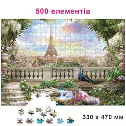 Пазл класичний Вид на Ейфелеву вежу 84887, 500 елементів - мініатюра 2