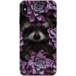 Чохол Demsky Єнот у квітах для Apple iPhone X (5.8)