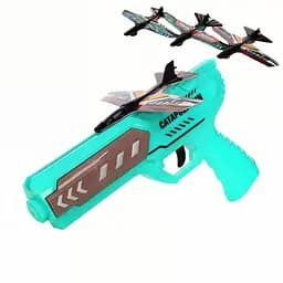 Іграшковий пістолет Aircraft з літачком, модель 77910, для дітей від 3 років, блакитний