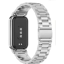 Ремінець-бампер DK CDK Metal Fitlink Steel Watch Band для Xiaomi Mi Band 8 Active (017613) (silver) - мініатюра 3