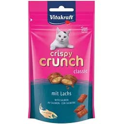 Лакомство для кошек Vitakraft Crispy Crunch подушечки с лососем, 60 г