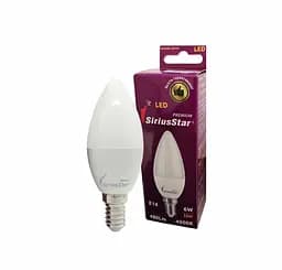 Светодиодная лампа SIRIUSSTAR 3204 СА37 6W-4000K-E14