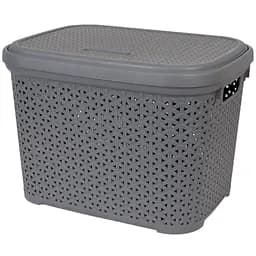 Кошик Diomedea з кришкою 44.5x33.6x31 см 30 л сірий (К14-130) 