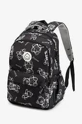 Рюкзак підлітковий для дівчинки 0634-1 Чорний