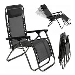 Шезлонг Garden Line Relax до 130 кг Black - мініатюра 3
