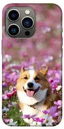 TPU чохол Корги у квітах