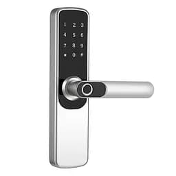 Замок біометричний автономний Trinix TRL-5204BTF Silver з Bluetooth, зчитувачем відбитків пальців і карт Mifare (65-00065) - мініатюра 2