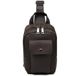 Рюкзак слинг кожаный с передним карманом для телефона TARWA 29х17х8 см sum0028233