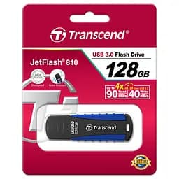 Флеш-накопичувач Transcend USB3.0 128GB JetFlash 810 Blue (TS128GJF810) - мініатюра 2