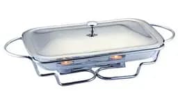 Мармит настольный подогреватель еды Bohmann BH-2008 термостойкая стеклянная посуда с подогревом