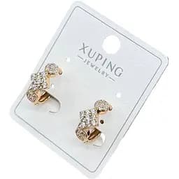 Сережки Xuping з кристалами гіпоалергенне медичне золото