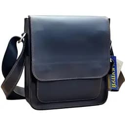 Чоловіча шкіряна сумка GS 23 x 21 x 6 см коричнева (КЛ 001 кор) 200
