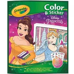 Розмальовка Crayola Disney Princess Принцеси, з наклейками, 32 сторінки (04-0202)