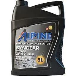 Олива трансмісійна синтетична Alpine Syngear 75W-90 API GL-4/GL-5 5 л