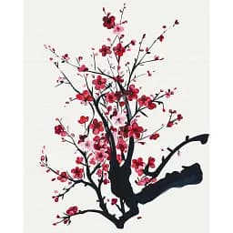 Картина за номерами Brushme Гілка сакури © Yana Biluhina 40x50 см