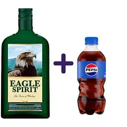 Набір: Настоянка Eagle Spirit Дух Орла 40% 0.5 л + Напій Pepsi Cola безалкогольний сильногазований 0.33 л
