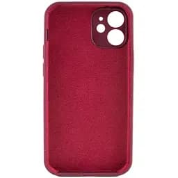 Чохол Epik Silicone Case Full Camera Protective (AA) NO LOGO для Apple iPhone 12 (6.1) Бордовий / Plum - мініатюра 2