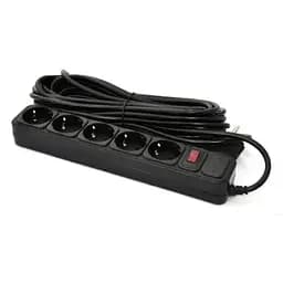 Мережевий фільтр живлення Patron 10 m3*1mm2 (SP-10510) 5 розеток BLACK (EXT-PN-SP-10510)