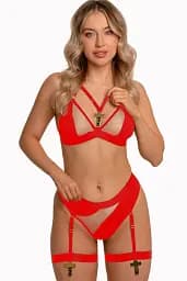 Комплект белья Anais Seila, L/XL (красный)