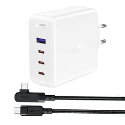 Зарядний пристрій Acefast A37 USB/3 Type-C QC PD 100W білий + кабель Type-C to Type-C - мініатюра 3