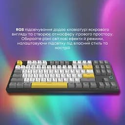 Клавіатура Ajazz AK870 V2 Flying Fish switches Black Gray Yellow (AK870-V2-FF-BGY) - мініатюра 13