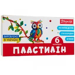 Пластилін 1 Вересня Classic 6 кольорів 120 г (540653)