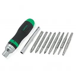 Трещоточная отвертка-битодержатель 1/4" 19-в-1 GAA2 Toptul hoz0007481