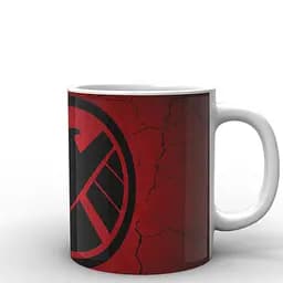 Кухоль GeekLand білі Агенти Щ.И.Т Agents of S.H.I.E.L.D. логотип на червоному тлі AS.02.008 330 мл червоний