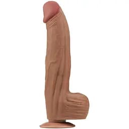 Фаллоимитатор LoveToy Sliding-Skin Dual Layer Dong King Sized 31 см коричневый