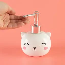 Дозатор для рідкого мила МВМ My Home Cute cat 250 мл, білий (BA-19 WHITE) - мініатюра 2