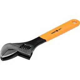 Ключ розвідний Vorel L= 450 мм з прогумованим руків'ям (54081)