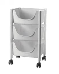 Полиця пластикова Guzzini Kitchen Active Design, на колесах, 69х44,5х30,5 см, сірий (22650533)