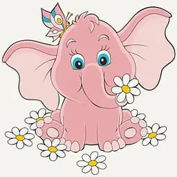 Картина за номерами ArtCraft Рожеве слоненя 15035-AC 30х30 см