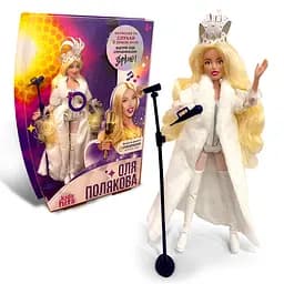 Коллекционная кукла Olga Polyakova KH29/001 в белом наряде - ручная работа, поет 3 песни, в коробке (6909365076429)