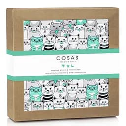 Пелюшка багаторазова Cosas непромокаюча Mint Cats 70х120 см, м'ятна