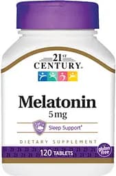 Натуральна добавка 21st Century Melatonin 5 mg, 120 таблеток